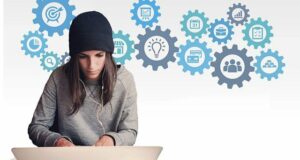 Woman at laptop