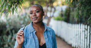 Woman vaping