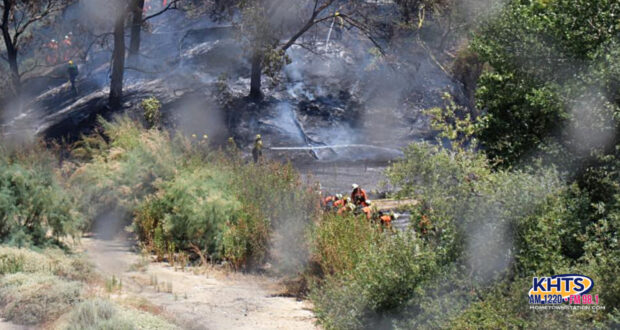 Brush Fire Near Jakes Way Threatens Apartments, Shuts Down Train Tracks - Vimarsana News