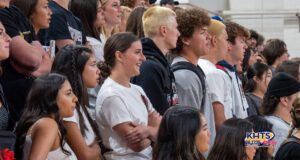 Students at the pep rally