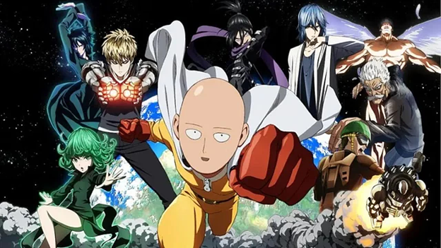 One Punch Man characters in space