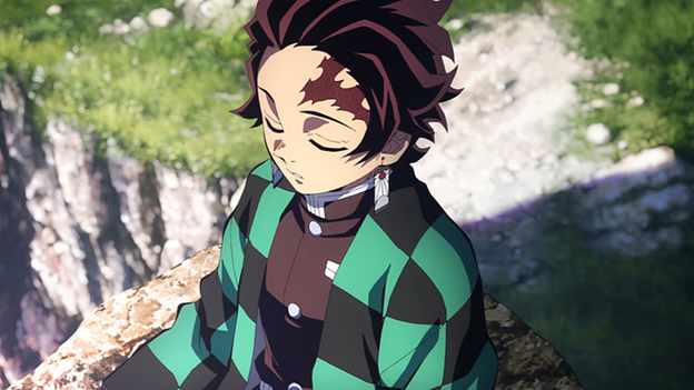 Tanjiro Kamado meditating