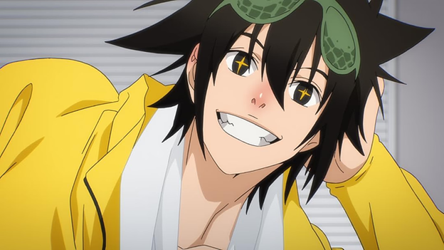 Jin Mori wearing a yellow jacket and smiling.]