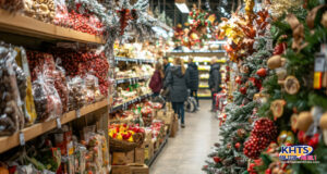A holiday isle in a grocery store