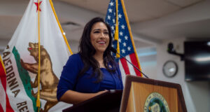 Senator Suzette Valladares addresses the community
