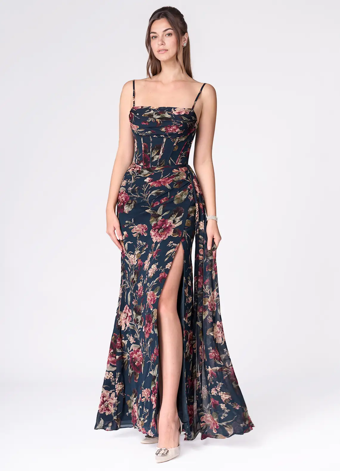 sachin and babi light blue dress Light Blue Floral Lace A-Line Short Party Dress with Spaghetti Straps –  Modsele main image 0
