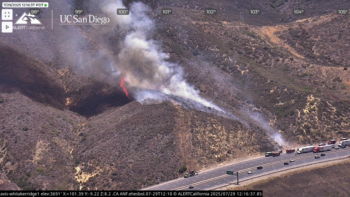 Vehicle Fire Spreads To Nearby Brush North Of Castaic