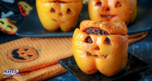 Jack-O’-Lantern Stuffed Peppers recipe 100125