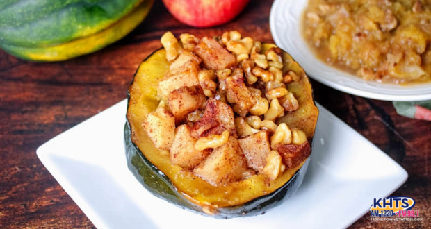 acorn squash with apples and walnuts 101425