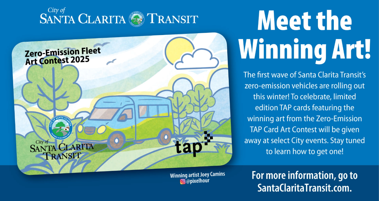 Santa Clarita Transit Unveils Winner Of TAP Card Art Contest