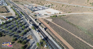 Aerial shot of field near vincent grade for ESS