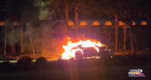 Sierra Hwy Car Fire
