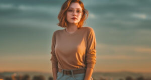 Woman standing relaxed with balanced posture representing consistent recovery and nervous system regulation in Santa Clarita chiropractic office