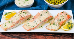 salmon with butter lemon dill sauce just a pinch 031826