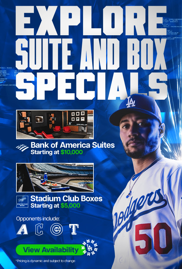 Dodgers Offering Suite And Club Box Specials For Limited Games At