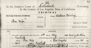 tom mix arrest scv history reckless driving 051126