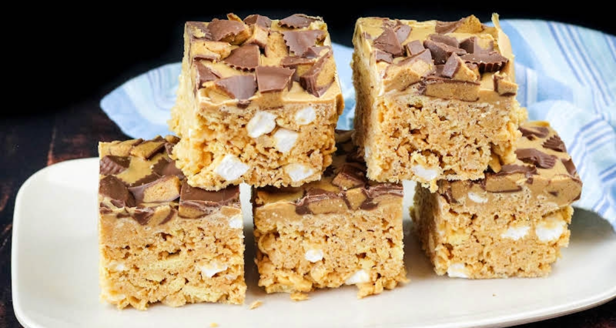 Fluffernutter-Butter Bars Put A Peanuty Twist On Rice Krispies Treats